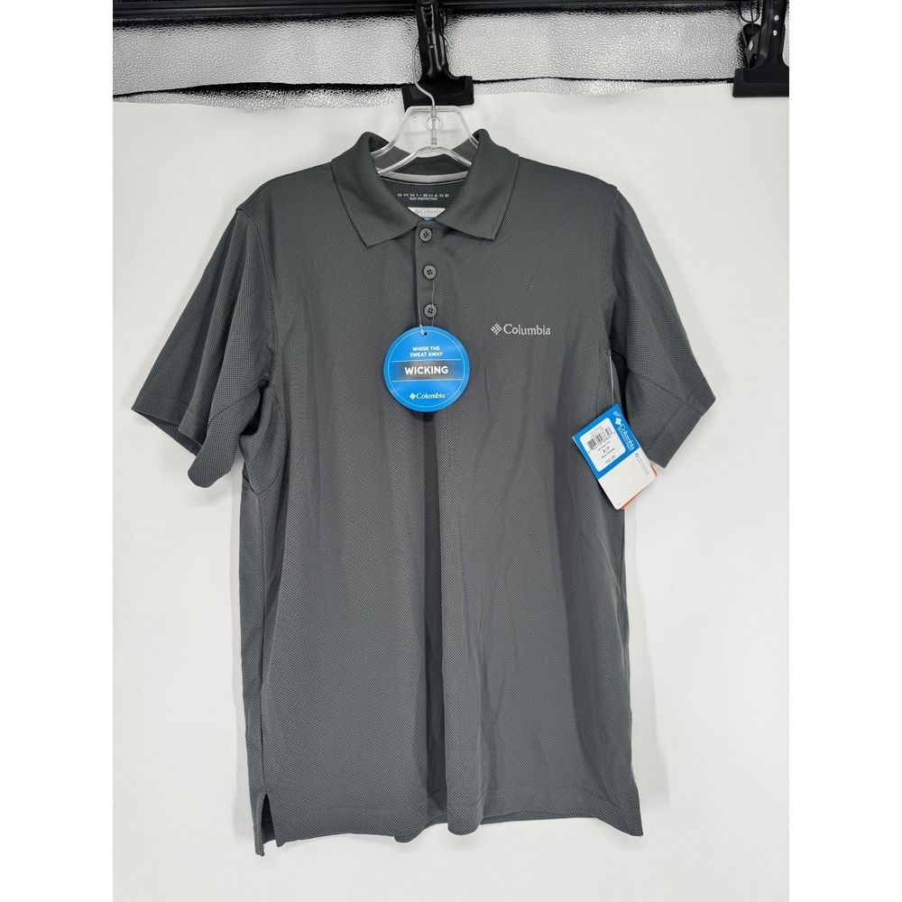 Columbia Utilizer Polo Shirt Omni Shade Wick Polyester Golf Performance Small